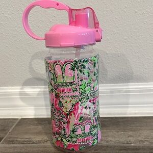 Lilly Pulitzer Pink and White Water Bottle Accessory Set